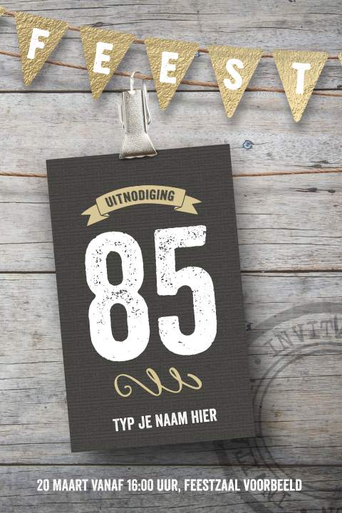 85 jaar verjaardag uitnodiging feest