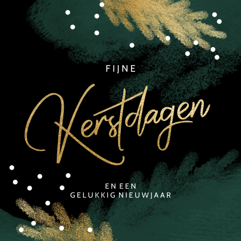 Kerstkaarten modern natuur  krijtbord takjes