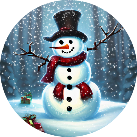 Kerst sluitzegel stickers sneeuwpop