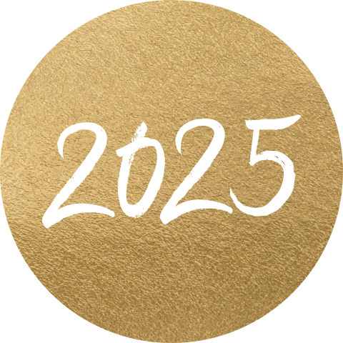 Kerst sluitzegel stickers 2025 voor kerstkaarten met jaartal