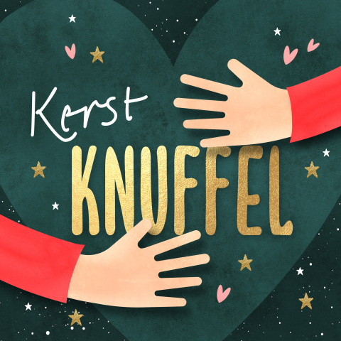 Kerstkaart Kerst knuffel