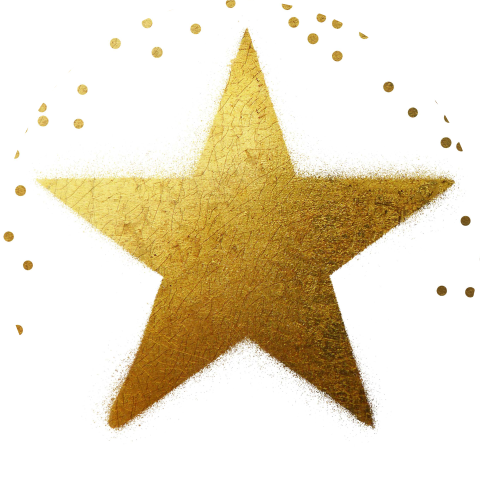 Stickers feestelijke ster sluitzegels