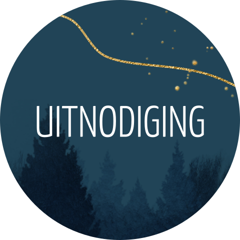 Sluitzegels voor kerst uitnodiging met kerstbomen