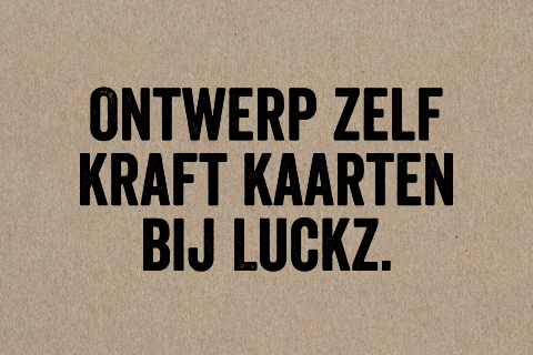 Ontwerp zelf echte kraft kaarten dubbel liggend