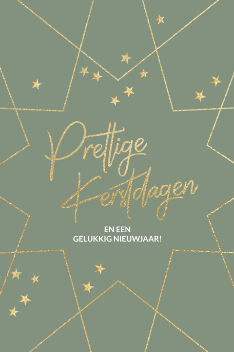 Moderne kerstkaart geometrische gouden kerstster