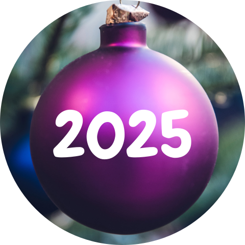 Kerst sluitzegel stickers kerstbal jaartal