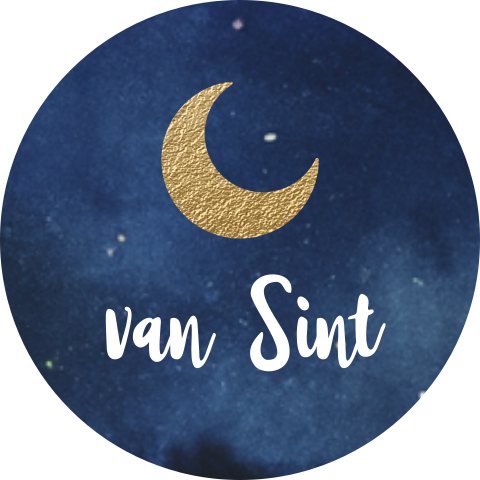 Stickers Sinterklaas met maan van Sint