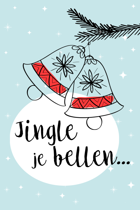 Jingle je bellen grappige kerstkaart