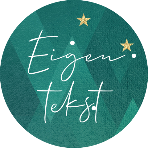 Groene stickers kerstkaarten sluitzegels met eigen tekst