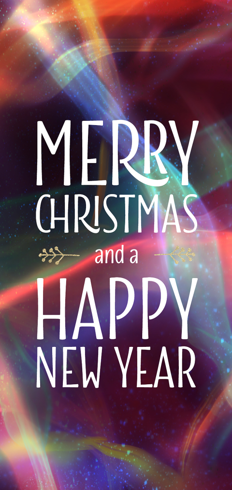 Energieke kerstkaart typografie