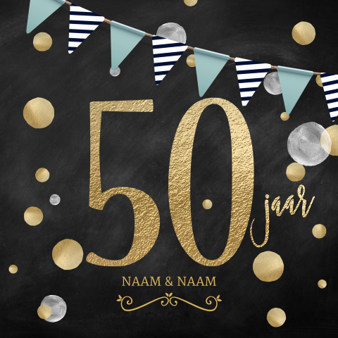 Uitnodiging 50 jaar getrouwd feestelijk
