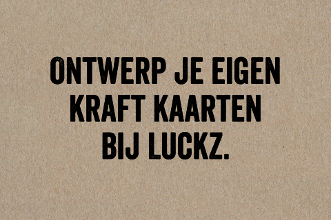 Kraft kaart maken met tekst of quote liggend enkel