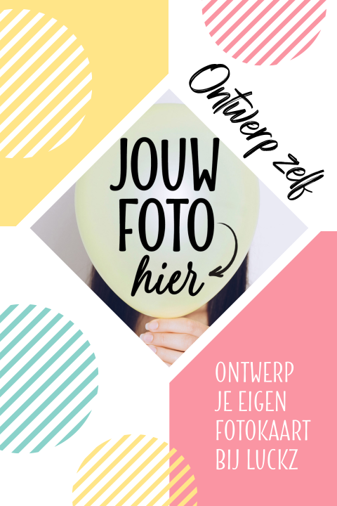 Vrolijke kleuren kaarten maken met eigen foto