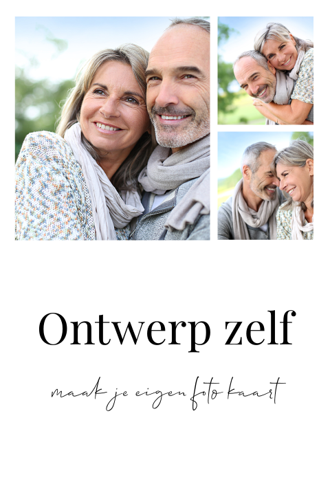 Fotokaart maken met 3 eigen foto's liefde vrienden