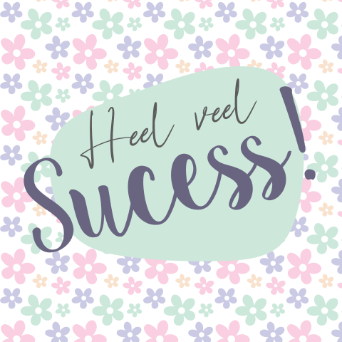 Heel veel succes kaart bloemen