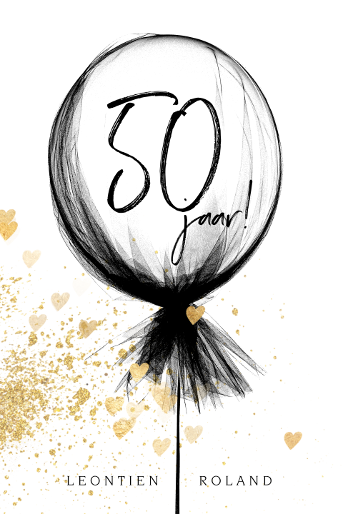 50 jaar getrouwd uitnodiging Trendy 50 jaar ballon