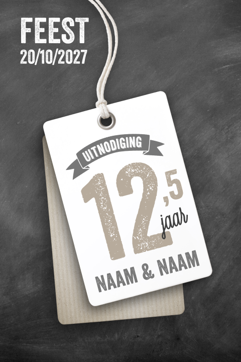 Hippe uitnodigingen jubileum 12,5 jaar