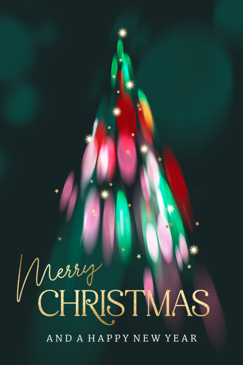 Hippe kerstkaarten met kerst boom maken en bestellen