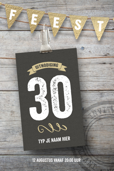30 jaar verjaardag uitnodiging feest