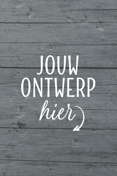 Zelf kaart ontwerpen staand donker hout