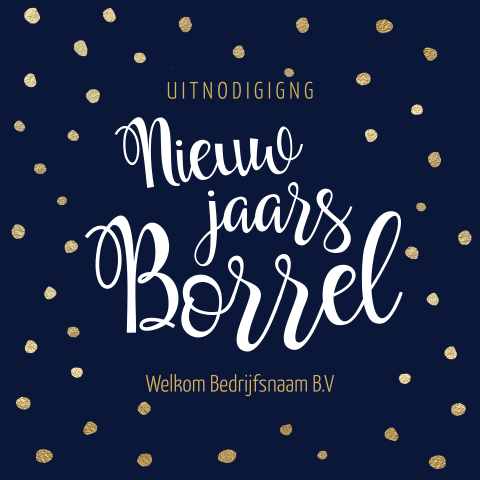 Zakelijke uitnodiging nieuwjaarsborrel zelf personaliseren