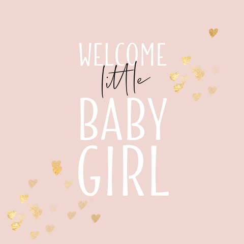 Felicitatie kaart geboorte dochter