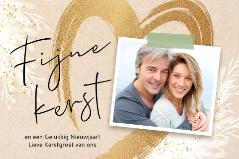 Lief kerstkaartje met foto