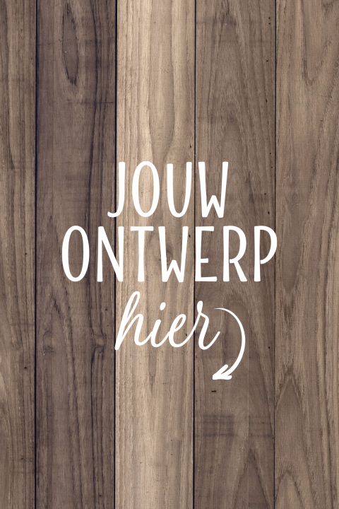 Zelf originele kaarten maken warm hout staand