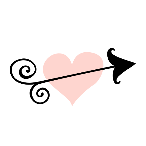 Sluitzegel met cupido pijl en hartje