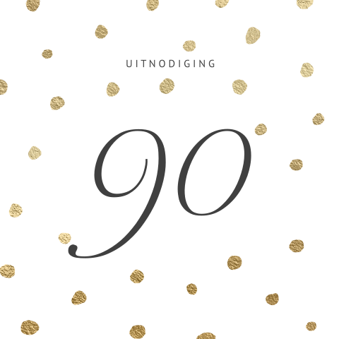Luxe uitnodiging verjaardag 90 jaar