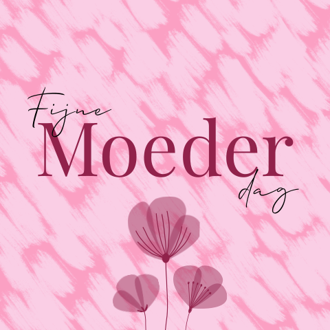 Fijne Moederdag kaart bloemen verf