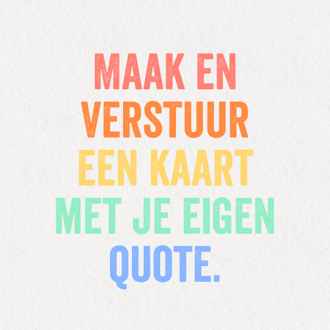 Quote kaart zelf maken en versturen regenboog