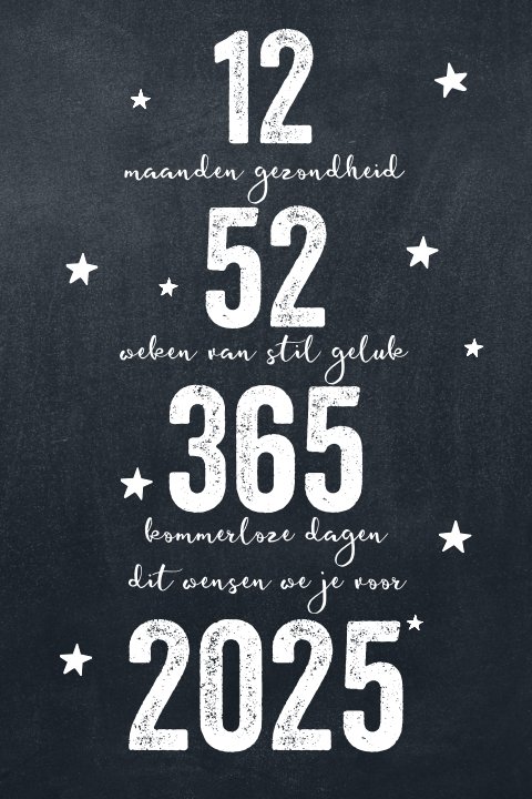 Hippe kerst en nieuwjaarskaart 365 dagen