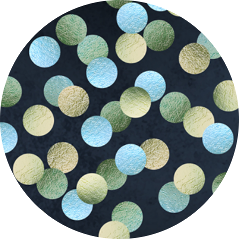 Feestelijke stickers met hippe confetti stippen sluitzegels
