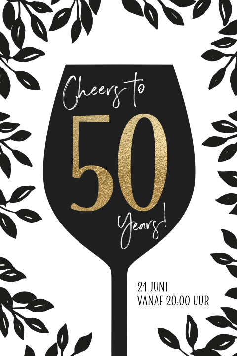 Cheers verjaardag uitnodiging 50 jaar