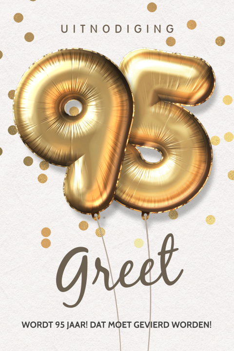 Luxe uitnodiging verjaardag 95 jaar