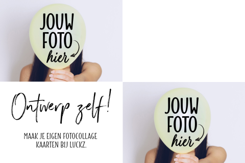 Fotokaart ontwerpen 2 fotos voor 2 fotos achter