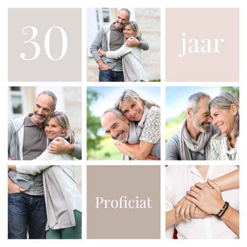 Fotocollage kaart jubileum