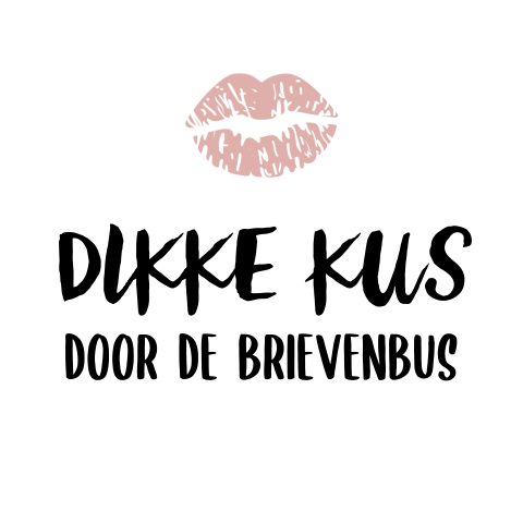 Stickers zelf maken Dikke kus door de brievenbus