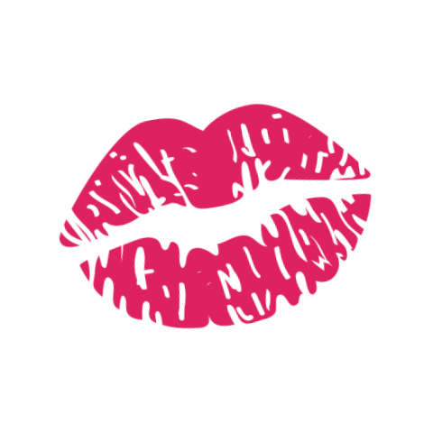 Sluitzegel kus lippen sticker