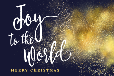 Joy to the World christelijke kerstkaart