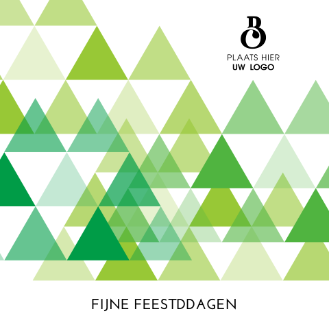 Moderne zakelijke kerstkaart driehoek kerstbomen