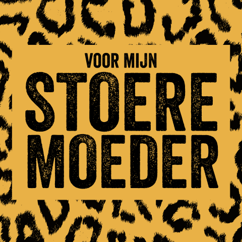 Stoere Moederdag kaart luipaard print