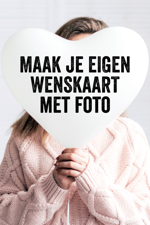 Zelf wenskaart maken met eigen foto staande kaart