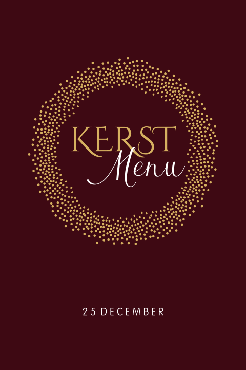 Mooie kerst menukaart zelf maken stijlvol rood
