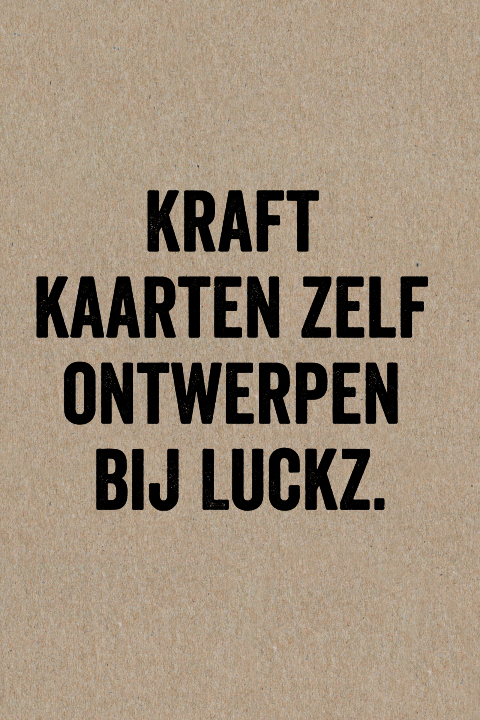 Kraft kaart zelf ontwerpen staand dubbel