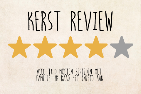 Grappige kerstkaart met kerst review