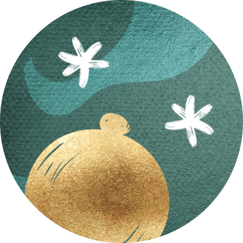 Kerstbal sluitzegel stickers groen goud