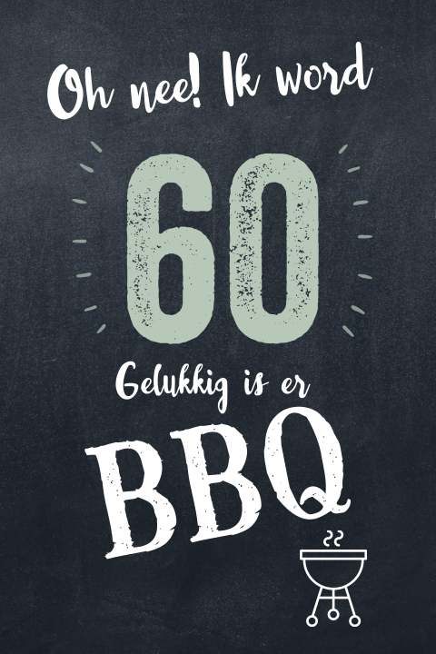 Grappige uitnodiging verjaardag 60 jaar BBQ