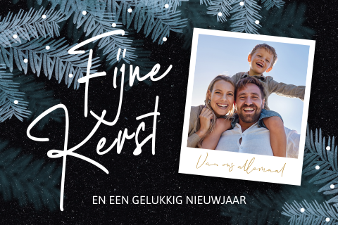 Kerstkaartje met foto Fijne kerst groet